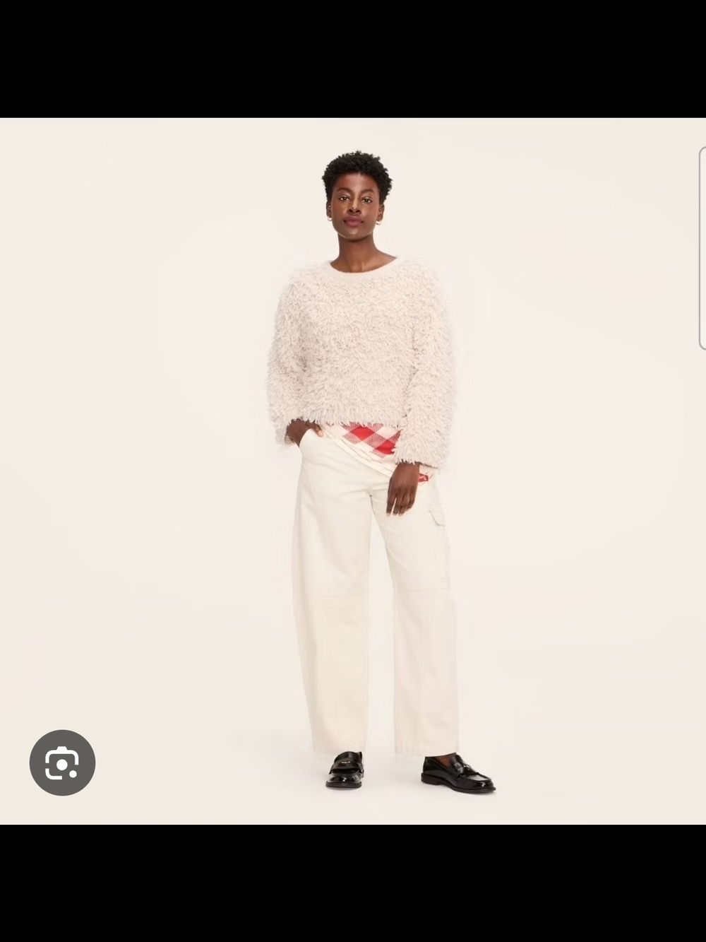 Woolrich X Target S Nwt Cream Fuzzy Crewneck Sweater